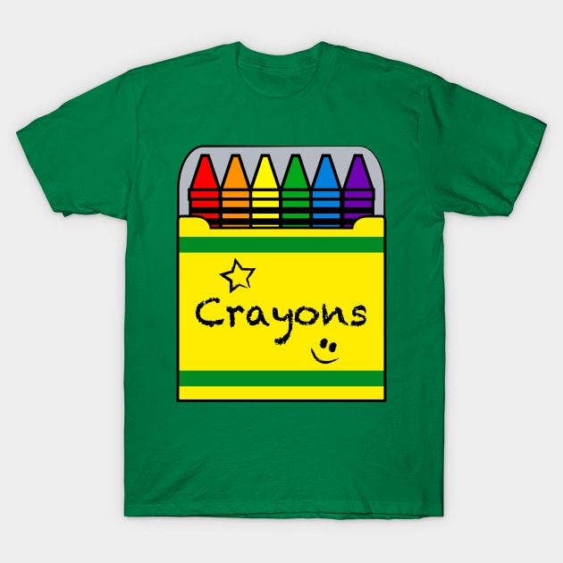 Colorful Crayons T-Shirt by PenguinCornerStore